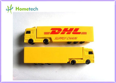 Κίτρινο δημιουργικό Drive λάμψης φορτηγών πλαστικό USB 8GB για τη διαφήμιση του δώρου