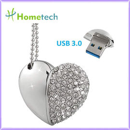 Drive λάμψης καρδιών USB κρυστάλλου περιδεραίων 32GB κρεμαστών κοσμημάτων κοσμήματος