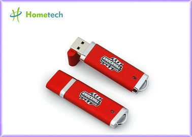 Ανθεκτικό κόκκινο Drive λάμψης ορθογωνίων πλαστικό USB με τα παράθυρα 98