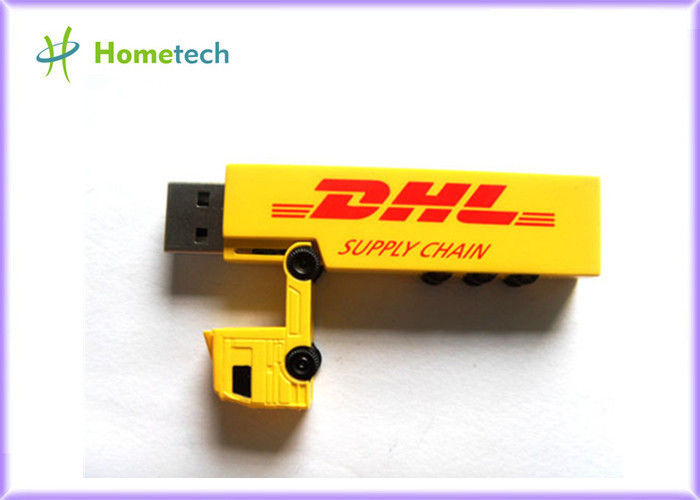 Κίτρινο δημιουργικό Drive λάμψης φορτηγών πλαστικό USB 8GB για τη διαφήμιση του δώρου