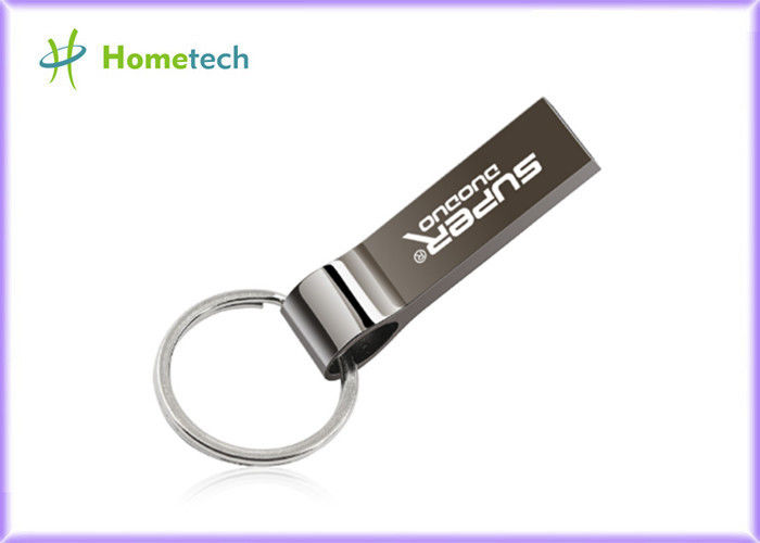 Ασημένιο χρώμα ραβδιών 32GB 64GB 128GB μνήμης μετάλλων USB μορφής αντίχειρων με βασικό Chian