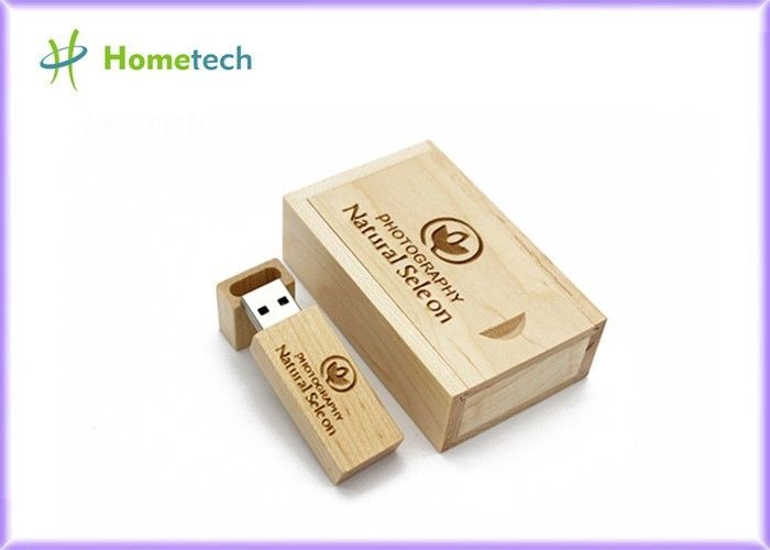 Προσαρμοσμένο ραβδιά λογότυπο 128MB μνήμης χάραξης USB ξύλινο - ικανότητα 64GB