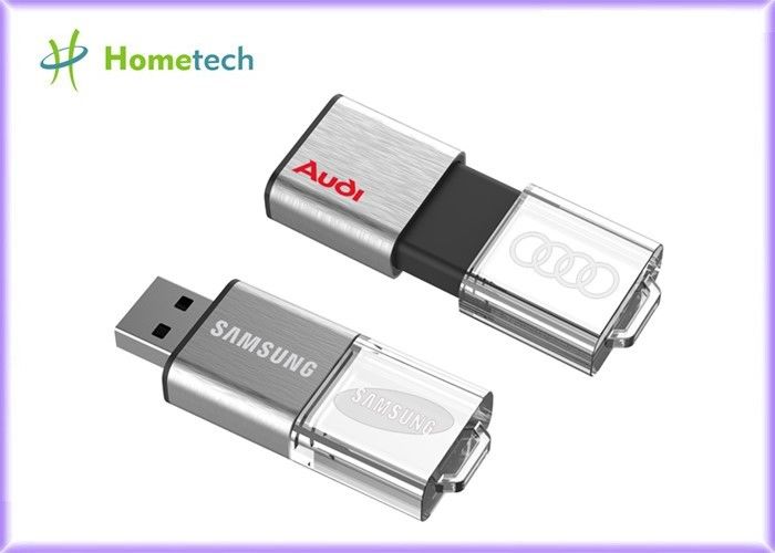 Το ελαφρύ ακρυλικό, τρισδιάστατο λογότυπο χάραξης λέιζερ λογότυπων φωτογραφικών διαφανειών USB γράφει γρήγορα/διαβασμένη ταχύτητα