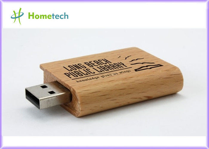 Προωθητικό ξύλινο USB χάραξης λέιζερ Drive λάμψης λογότυπων