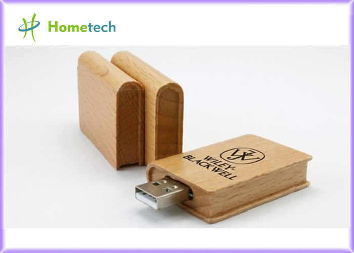 COem ξύλινη USB λάμψης Drive προώθησης κίνηση μανδρών Pendrive 4GB βιβλίων ξύλινη με το λογότυπο 4GB 8GB 16GB 32GB επιχείρησης
