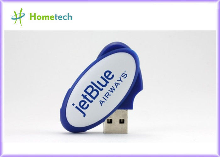 Μπλε πλαστική κίνηση 8GB, πλαστική μνήμη 2,0 αντίχειρων λάμψης usb cOem USB με το προσαρμοσμένο λογότυπο USB pendrive