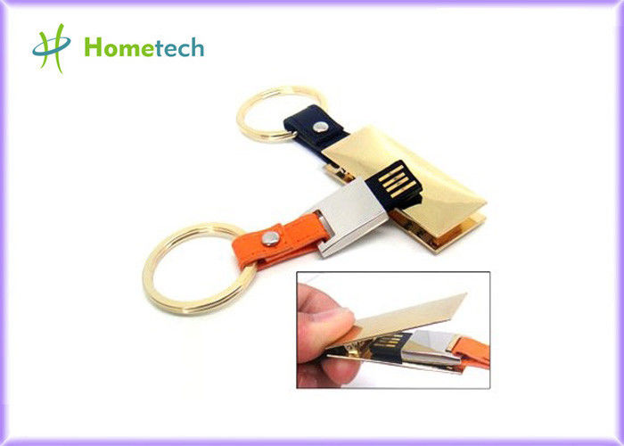 Drive αντίχειρων μανδρών ραβδιών μνήμης δίσκων λάμψης δέρματος USB Keychain αγκίδων 4GB