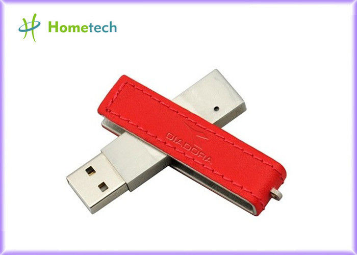 Ραβδιά συστροφής USB δέρματος/μετάλλων εξατομικεύσιμα με τη σφράγιση λογότυπων