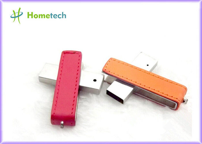Ραβδιά συστροφής USB δέρματος/μετάλλων εξατομικεύσιμα με τη σφράγιση λογότυπων