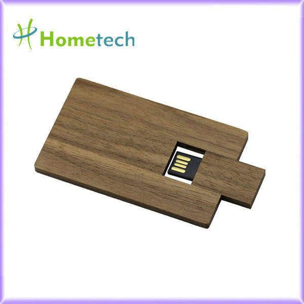 Ξύλινο ραβδί μνήμης Drive λάμψης καρτών USB 2,0 ξύλων καρυδιάς