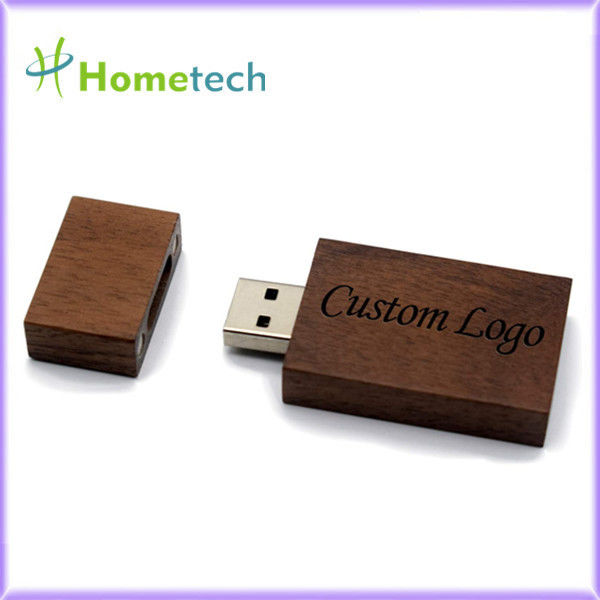 Χαραγμένο USB 2,0 EPS 128GB 64GB 10MB/S η ξύλινη FCC Drive λάμψης