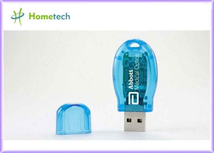 Προωθητικές ΜΠΛΕ κινήσεις λάμψης ΧΡΩΜΑΤΟΣ διαφανείς πλαστικές USB, ραβδιά USB