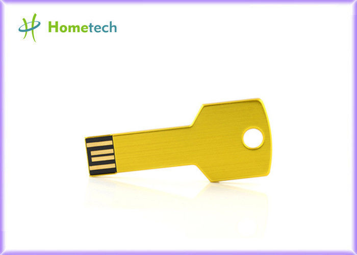 Ασημένιο Drive λάμψης μετάλλων διαμορφωμένο κλειδί USB, αδιάβροχο κλειδί τσιπ μνήμης
