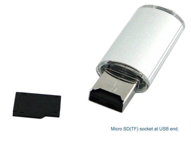 Εξωτερικό κινητό Drive τηλεφωνικής USB λάμψης, αναγνώστης καρτών μικροϋπολογιστών SD 32GB