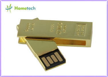 Χρυσά ραβδιά συστροφής USB ορθογωνίων γραφείων επί παραγγελία με τη μεταφορά αρχείων