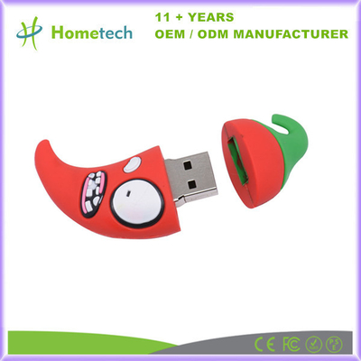 Αγορά Κινηματογραφικό Hot Pepper/Fruit Model Cute Προσαρμοσμένο USB Flash Drive 8GB 16GB 32GB PVC Pen Drive ηλεκτρονική κατασκευή