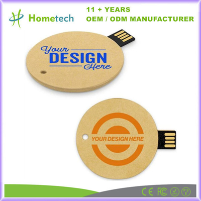 Αγορά 6g Στρογγυλή κάρτα USB κατασκευασμένη από ανακυκλώσιμο χαρτί με συμβατότητα Windows/Mac OS/Linux ηλεκτρονική κατασκευή