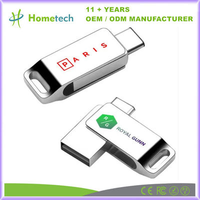 Αγορά Ασημένιο αδιάβροχο USB flash drive τύπου C με μεγάλη χωρητικότητα 512GB προσαρμοσμένο ηλεκτρονική κατασκευή