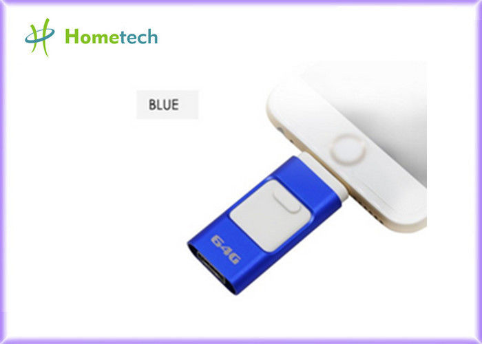 Κινητή τηλεφωνική USB αποθήκευση 3 σε 1 πολλών χρήσεων OTG u-δίσκων αναγνώστη καρτών Pendrive και για iOS iPhone &amp; τη Samsung αρρενωπά