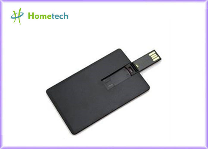 Η μαύρη πιστωτική κάρτα USB κολλά το βασικό λογότυπο συνήθειας δώρων 4GB 8GB 16GB USB