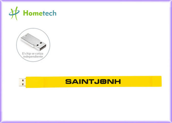 Η προσαρμοσμένη εξατομικευμένη FCC RoHS Drive λάμψης σιλικόνης USB 1GB 2GB 4GB 8GB Wristband USB