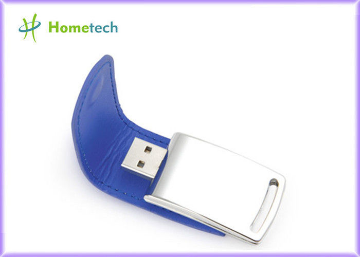 Μπλε Eco δίσκος λάμψης δέρματος USB CE 4GB για το προωθητικό προϊόν