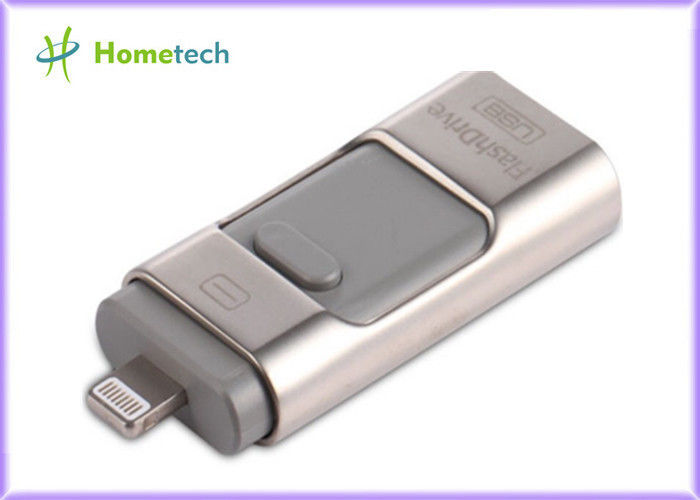Χρυσό ραβδί μνήμης τηλεφωνικών μετάλλων 32GB USB OTG για IPhone/το PC, εξουσιοδότηση 1 έτους