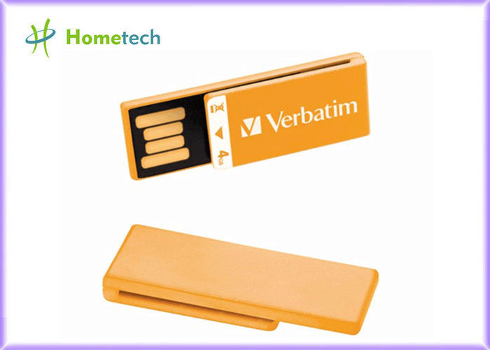 Πορτοκαλί έξοχο μίνι πλαστικό μετάξι μνήμης USB - οθόνη/πλήρης τυπωμένη ύλη λογότυπων για το σχολικό δώρο