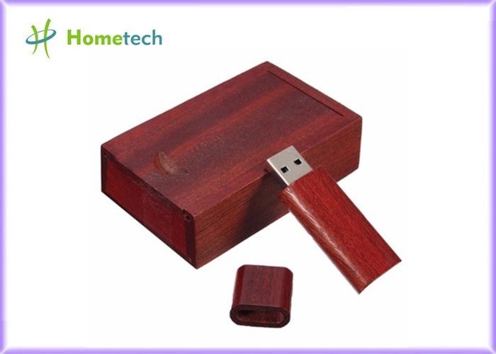 Τυπωμένη ύλη Coulor οργάνων καταγραφής Drive λάμψης ύφους USB Rectagnel με το ξύλινο κιβώτιο ξύλων καρυδιάς