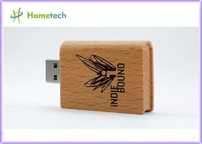Ασφάλεια 4GB, 8GB, 32GB ξύλινα USB Drive λάμψης βιβλίων με την υψηλή μεταφορά δεδομένων