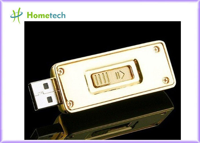 Προωθητικά δώρων Drive λάμψης ΜΑΝΔΡΩΝ USB Drive αντίχειρων φραγμών μετάλλων χρυσά