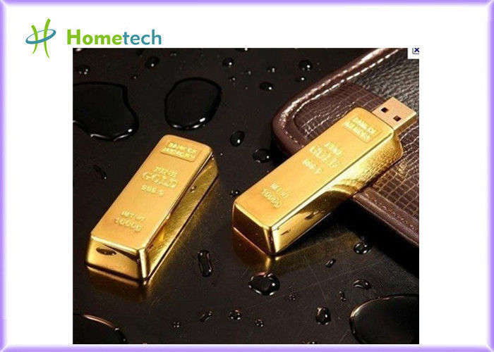 Προωθητικά δώρων Drive λάμψης ΜΑΝΔΡΩΝ USB Drive αντίχειρων φραγμών μετάλλων χρυσά