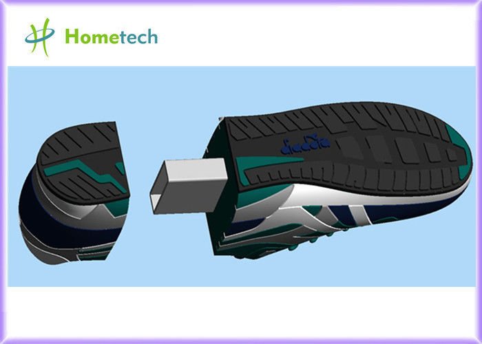 Προσαρμοσμένη πάνινο παπούτσι μεταφορά αρχείων Drive λάμψης USB, εξατομικευμένα υπαίθρια αθλητικά παπούτσια Drive λάμψης