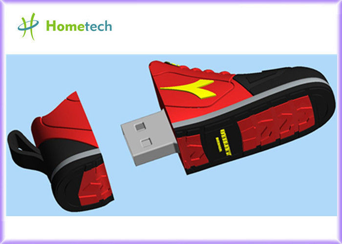 Το κόκκινο πάνινο παπούτσι διαμόρφωσε προσαρμοσμένα USB κλειδιά αθλητικών παπουτσιών USB Drive λάμψης 4GB/τα 8GB/το Drive 2GB -8GB μανδρών συνήθειας