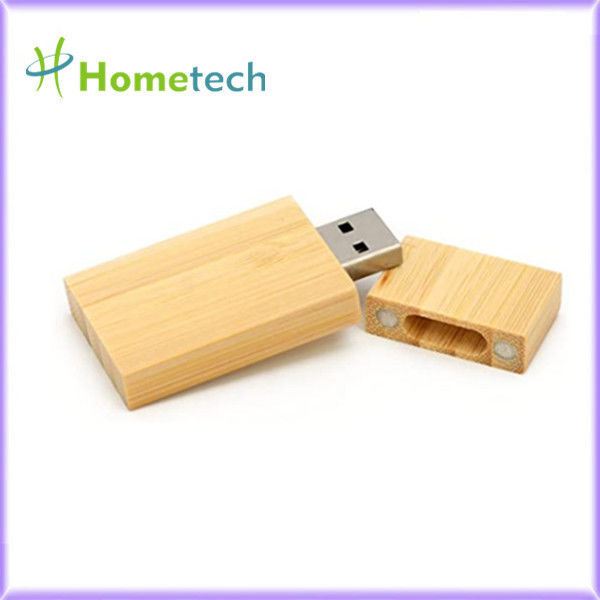 USB 2,0 ξύλινο ραβδί μνήμης Drive λάμψης μπαμπού 32GB 64GB για το δίσκο του U φωτογραφίας Drive μανδρών γαμήλιων δώρων