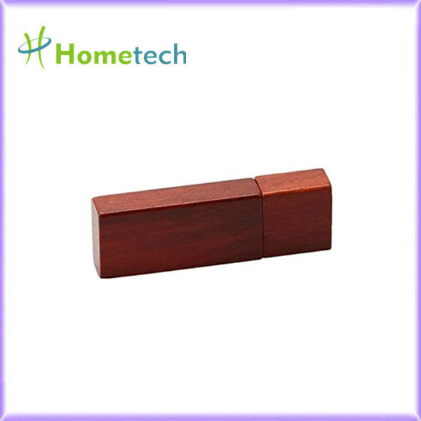 Κόκκινη ξύλινη USB 3,0 16GB κίνηση λάμψης υψηλής ταχύτητας ορθογωνίων
