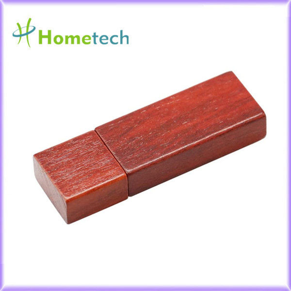 Κόκκινη ξύλινη USB 3,0 16GB κίνηση λάμψης υψηλής ταχύτητας ορθογωνίων