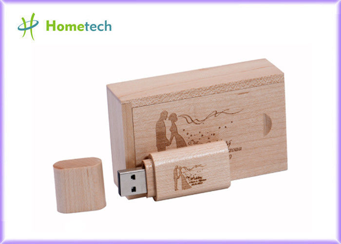 Φιλικά ξύλινα εξατομικευμένα USB ραβδιά 8GB USB 3,0 Eco για το φωτογράφο