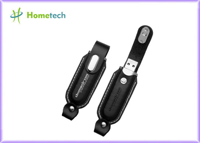 Φορητό δημιουργικό ραβδί δέρματος USB/μαύρος δίσκος μνήμης δέρματος USB