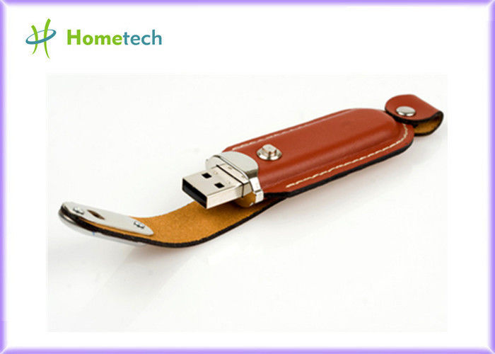 Φορητό δημιουργικό ραβδί δέρματος USB/μαύρος δίσκος μνήμης δέρματος USB