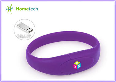 Τυπωμένη ύλη λογότυπων συνήθειας Drive λάμψης Wristband Usb προώθησης Drive μανδρών ζωνών καρπών