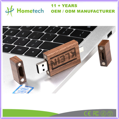 Ξύλινο OTG USB Pendrive 8GB 16GB 32GB 64GB Drive 3,0 λάμψης USB 2,0 με το λογότυπο λέιζερ συνήθειας