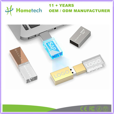 Κρύσταλλο Pendrive λογότυπων χάραξης ραβδιών κρυστάλλου USB συνήθειας 4GB 8GB 16GB