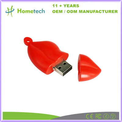 Φόρμα χείλη PVC Cute Προσαρμοσμένο USB Flash Drive Προσαρμοσμένο στόμα USB Memory Stick 8GB 4GB