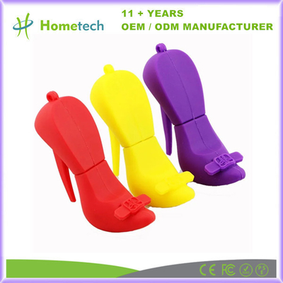 64MB 128GB Προσαρμοσμένο USB Flash Drive PVC Ρουχούχο Σχήμα παπουτσιού με ψηλό τακούνι Προσαρμοσμένο USB PEN