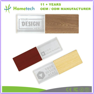 Έλεγκτο Κρυστάλλινο USB Flash Drive με χρώμα ξύλου για γάμο και φωτογραφία