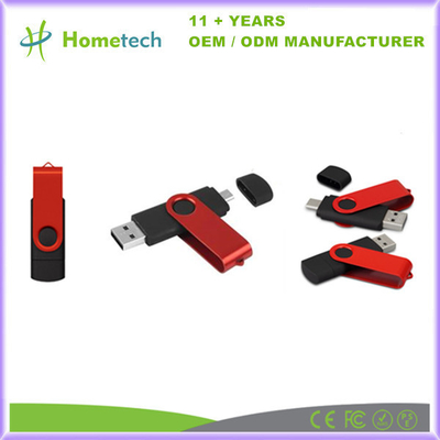 Στροφή USB C Flash Drive 8GB - 256GB 2 σε 1 OTG USB 3.0 Drive Μνήμη τύπου C για κινητό τηλέφωνο