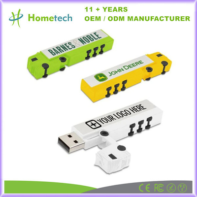 Πλαστικό φορτηγό σχήμα USB μνήμη Flash 16GB 32GB 64GB USB pendrive με εκτύπωση Logo