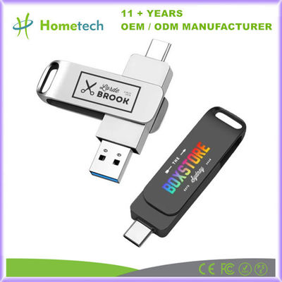 Υψηλή ταχύτητα 500 MB/s Μεταλλικό αδιάβροχο USB C Flash Drive Αδιάβροχο Μεγάλη χωρητικότητα
