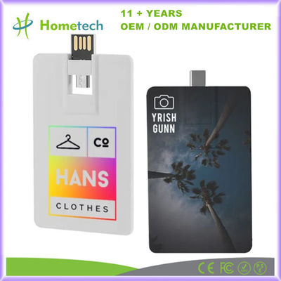 Φορητή κάρτα πίστωσης σχήμα USB C flash drive με ανθεκτικό μεταλλικό περίβλημα για ψηφιακή αποθήκευση